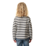 tee-shirt rayé ecru marine rose pour fille