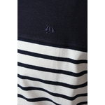 tee-shirt manche longue ecru marine pour homme