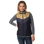 doudoune sans manche doré et marine pour femme hublot