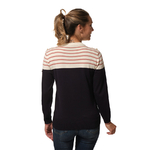 pull ecru rose marine pour femme hublot