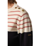 pull ecru rose marine pour femme hublot