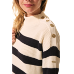 Robe pull rayé ecru marine pour femme hublot