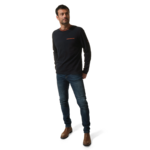 tee-shirt manche longue en marine pour homme hublot