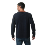 tee-shirt manche longue en marine pour homme hublot