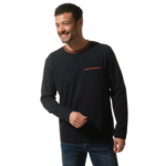 tee-shirt manche longue en marine pour homme hublot