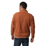 pull vol zippé en marron pour homme hublot