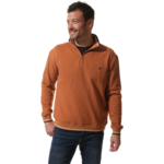 pull vol zippé en marron pour homme hublot