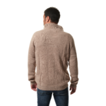 pull vol zippé en beige pour homme hublot