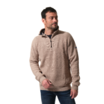 pull vol zippé en beige pour homme hublot