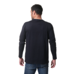 Tee-shirt manche longue marine pour homme hublot
