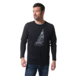 Tee-shirt manche longue marine pour homme hublot