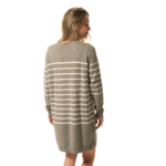 Robe rayé kaki et ecru femme hublot
