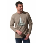 Tee-shirt anche longue kaki homme hublot