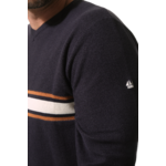 Pull Marine-Ecru-Marron homme hublot