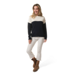 Pull Ecru-Marine pour femme hublot