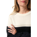 Pull Ecru-Marine pour femme hublot