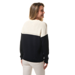 Pull Ecru-Marine pour femme hublot