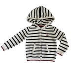 Gilet rayé pour enfant marine écru rouge Hublot