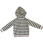 Gilet rayé pour enfant marine écru rouge Hublot