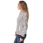 Veste rayé Ecru-Marine pour femme hublot