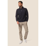 Pull col à zip Marine pour homme hublot