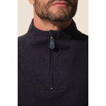 Pull col à zip Marine pour homme hublot