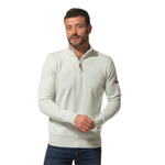 Pull col à zip Vert pour homme hublot