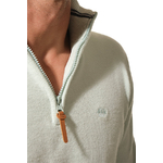 Pull col à zip Vert pour homme hublot