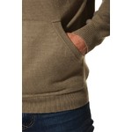 Pull à capuche kaki pour homme hublot