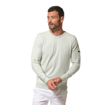 Pull col V Vert pour homme hublot