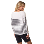 Pull rayé Blanc-Marine pour femme hublot