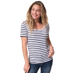 marinière manche courte blanc marine femme