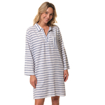 evanna robe bleu raye femme hublot mode marine