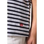 MALWINA femme tee shirt blancmarine hublot mode marine