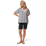 EDITH femme teeshirt blanc marine hublot mode marine