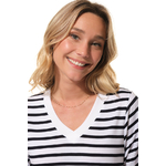 EDITH femme teeshirt blanc marine hublot mode marine