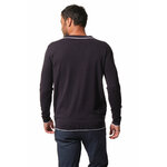 Pull homme en coton col polo fantaisie bicolore FLORIDE (3)