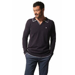 Pull homme en coton col polo fantaisie bicolore FLORIDE (2)