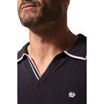 Pull homme en coton col polo fantaisie bicolore FLORIDE (4)
