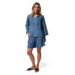 Blouse femme SIBYLLE denim clair en Tencel (4)