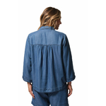 Blouse femme SIBYLLE denim clair en Tencel (2)