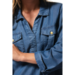 Blouse femme SIBYLLE denim clair en Tencel (1)