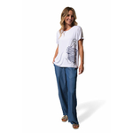 tee shirt femme bohemia blanc hublot mode marine