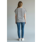 T shirt blanc marine hublot femme