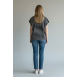 T shirt marine blanc femme hublot