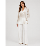 Chemise écume blanc hublot femme