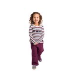 T-shirt marin en coton pour enfant fille IDALINE rayures et manches longues Hublot mode Marine Nice