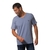 tee-shirt bleu col v homme