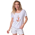 tee-shirt blanc motif encre femme