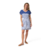 robe blanc bleu rayé pour femme